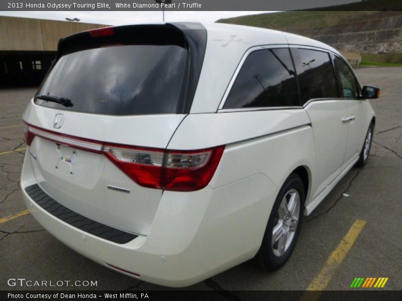 White Diamond Pearl / Truffle 2013 Honda Odyssey Touring Elite