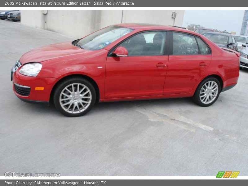 Salsa Red / Anthracite 2009 Volkswagen Jetta Wolfsburg Edition Sedan