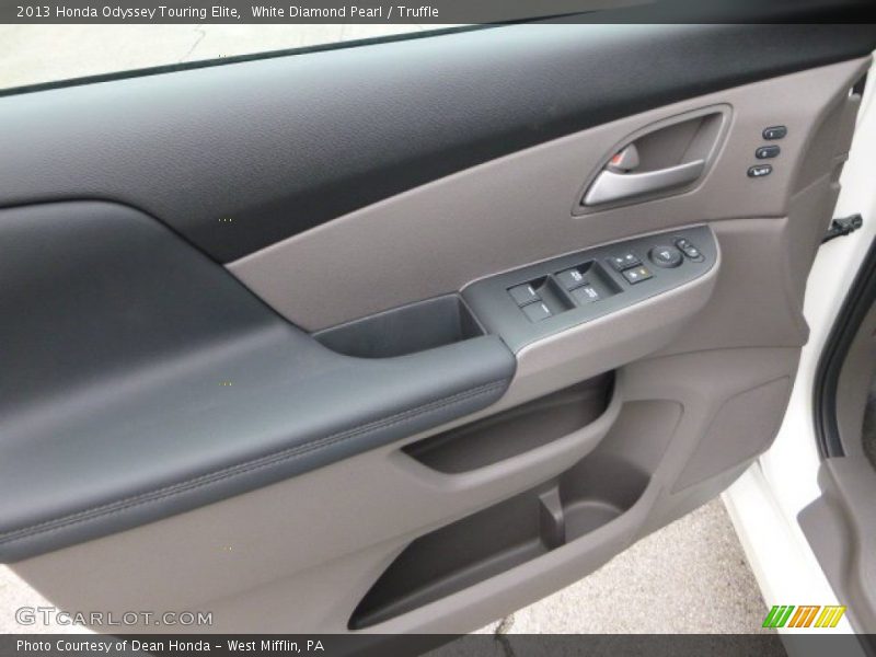 White Diamond Pearl / Truffle 2013 Honda Odyssey Touring Elite