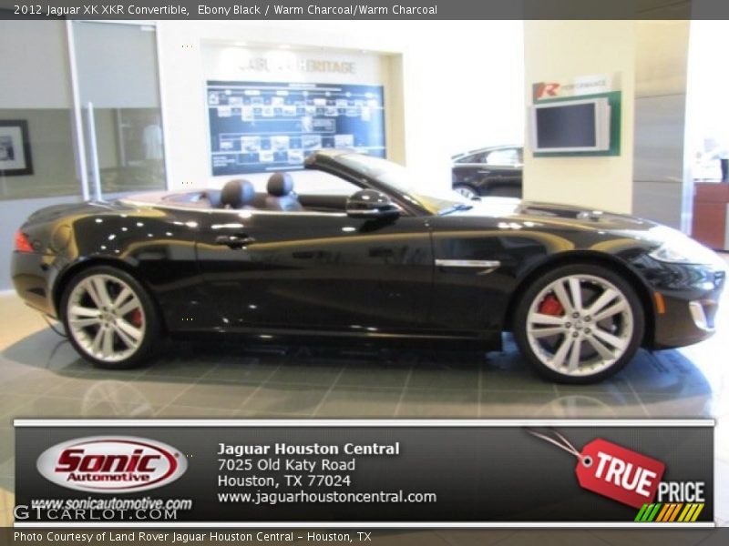 Ebony Black / Warm Charcoal/Warm Charcoal 2012 Jaguar XK XKR Convertible