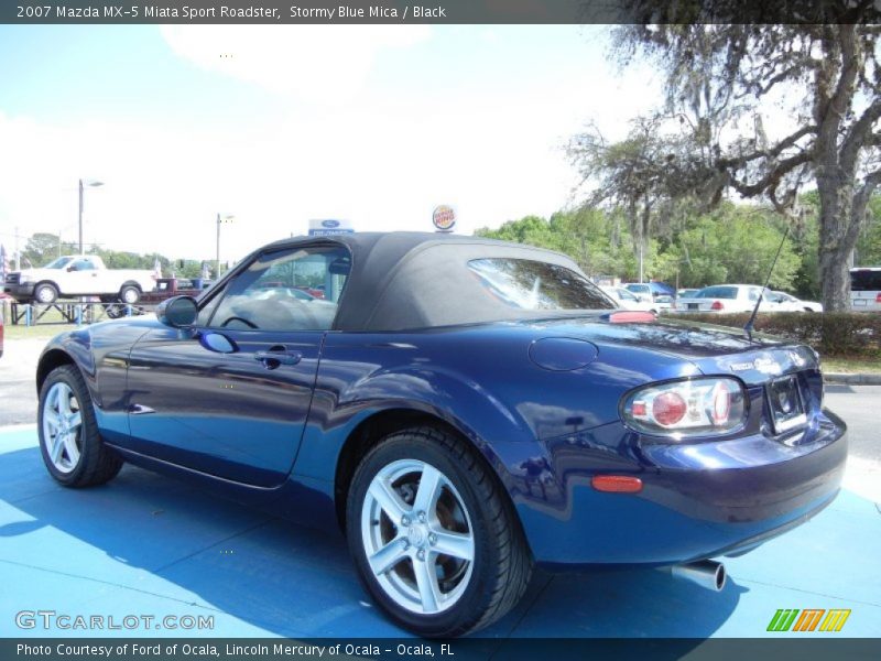 Stormy Blue Mica / Black 2007 Mazda MX-5 Miata Sport Roadster