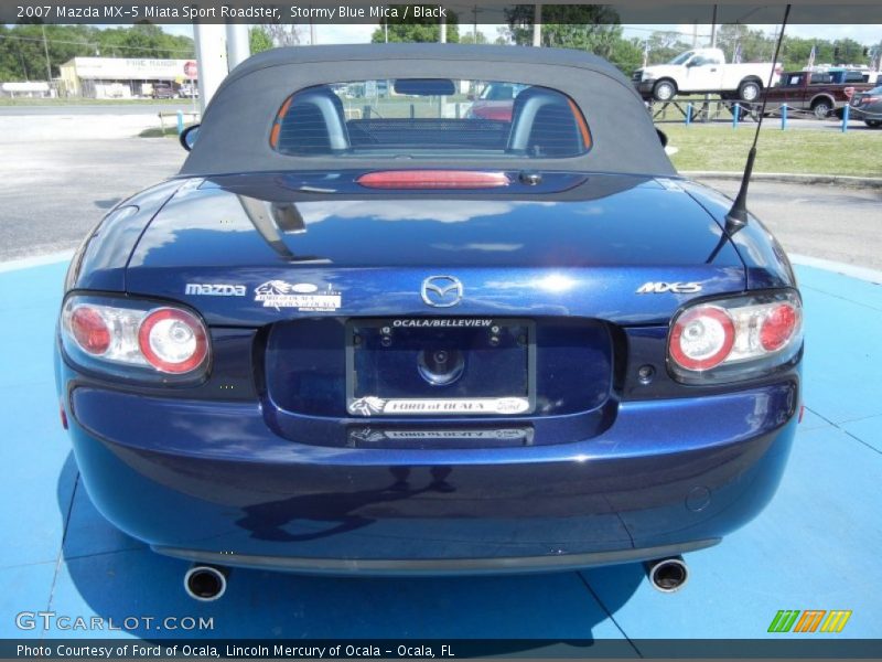 Stormy Blue Mica / Black 2007 Mazda MX-5 Miata Sport Roadster