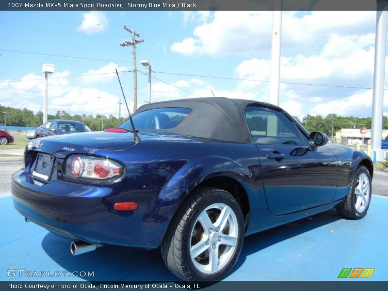 Stormy Blue Mica / Black 2007 Mazda MX-5 Miata Sport Roadster