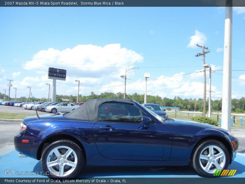 Stormy Blue Mica / Black 2007 Mazda MX-5 Miata Sport Roadster