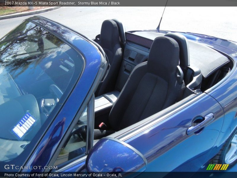 Stormy Blue Mica / Black 2007 Mazda MX-5 Miata Sport Roadster