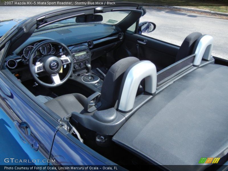 Stormy Blue Mica / Black 2007 Mazda MX-5 Miata Sport Roadster