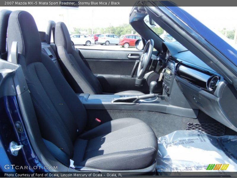 Stormy Blue Mica / Black 2007 Mazda MX-5 Miata Sport Roadster