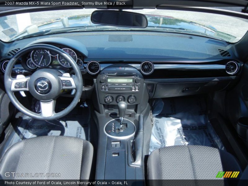Stormy Blue Mica / Black 2007 Mazda MX-5 Miata Sport Roadster