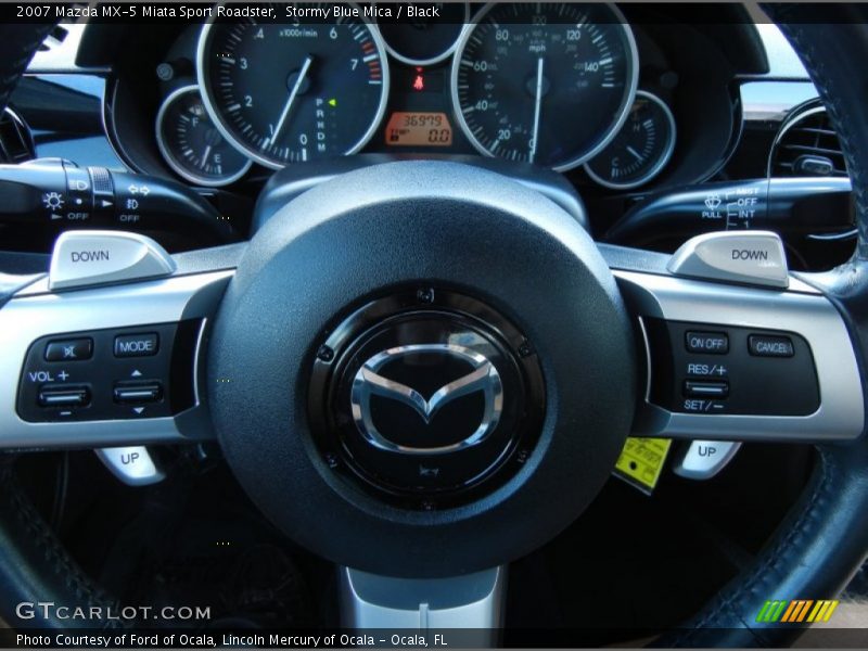 Stormy Blue Mica / Black 2007 Mazda MX-5 Miata Sport Roadster