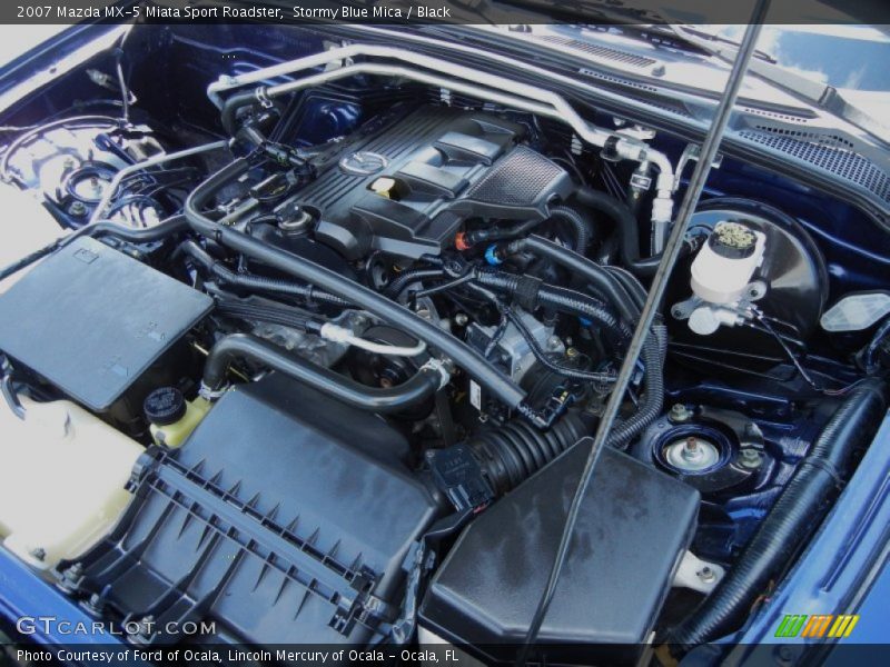 Stormy Blue Mica / Black 2007 Mazda MX-5 Miata Sport Roadster