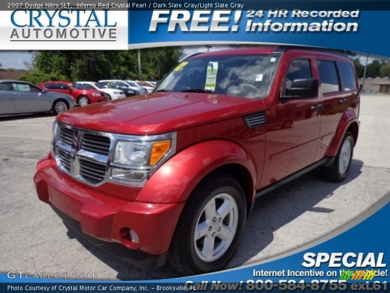 Inferno Red Crystal Pearl / Dark Slate Gray/Light Slate Gray 2007 Dodge Nitro SLT