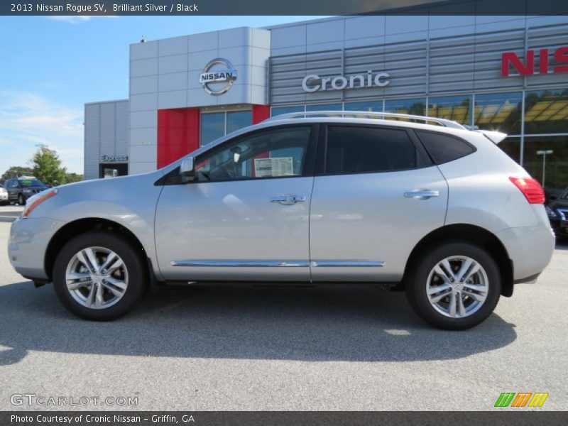 Brilliant Silver / Black 2013 Nissan Rogue SV