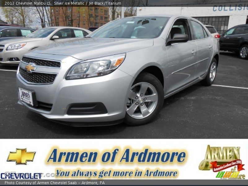 Silver Ice Metallic / Jet Black/Titanium 2013 Chevrolet Malibu LS