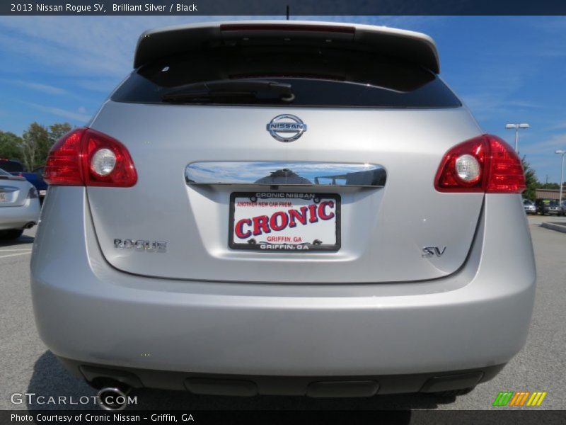 Brilliant Silver / Black 2013 Nissan Rogue SV