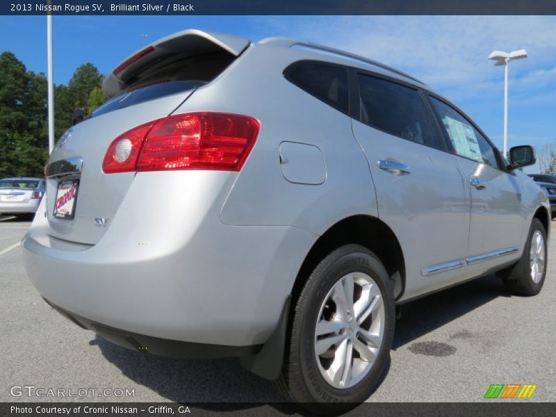 Brilliant Silver / Black 2013 Nissan Rogue SV