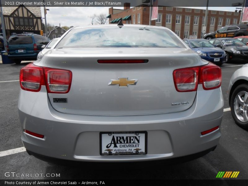 Silver Ice Metallic / Jet Black/Titanium 2013 Chevrolet Malibu LS