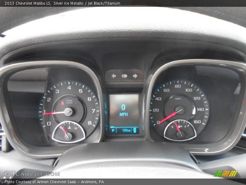 Silver Ice Metallic / Jet Black/Titanium 2013 Chevrolet Malibu LS