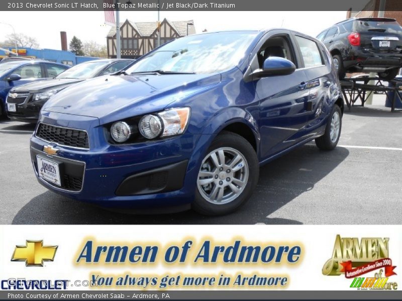 Blue Topaz Metallic / Jet Black/Dark Titanium 2013 Chevrolet Sonic LT Hatch