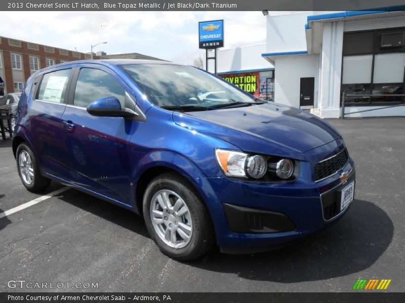 Blue Topaz Metallic / Jet Black/Dark Titanium 2013 Chevrolet Sonic LT Hatch