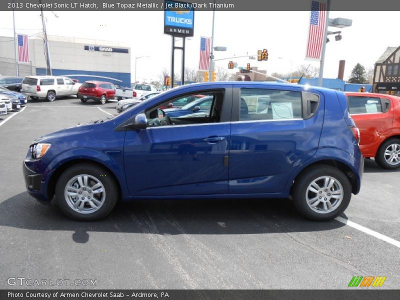 Blue Topaz Metallic / Jet Black/Dark Titanium 2013 Chevrolet Sonic LT Hatch