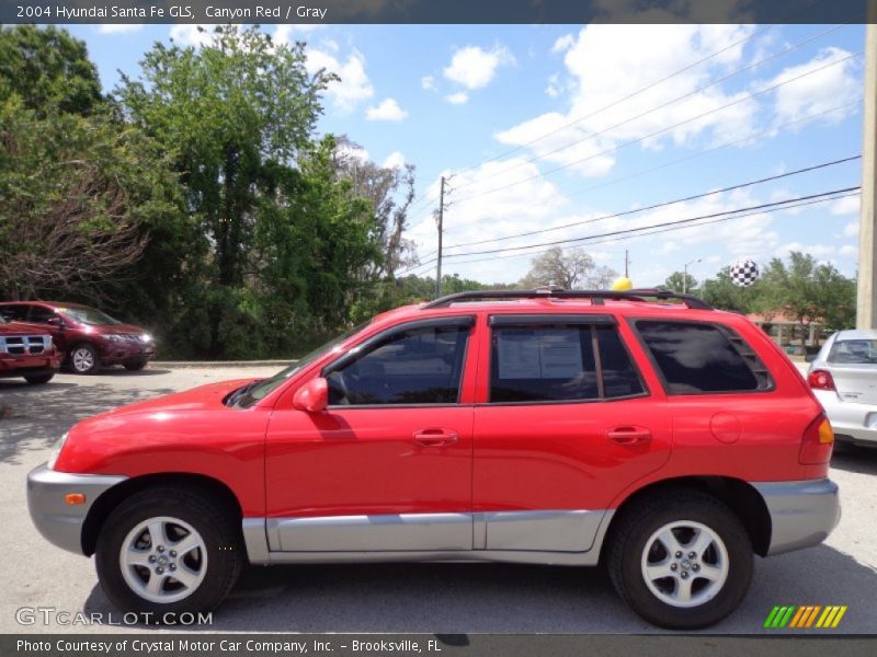 Canyon Red / Gray 2004 Hyundai Santa Fe GLS