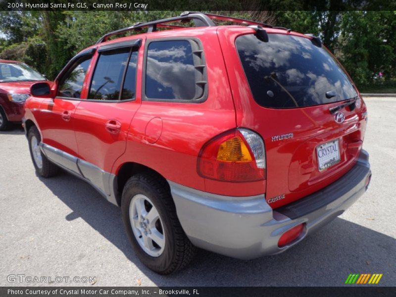 Canyon Red / Gray 2004 Hyundai Santa Fe GLS