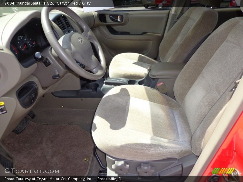 Canyon Red / Gray 2004 Hyundai Santa Fe GLS