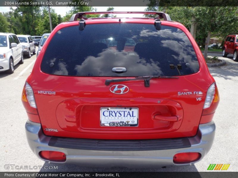 Canyon Red / Gray 2004 Hyundai Santa Fe GLS
