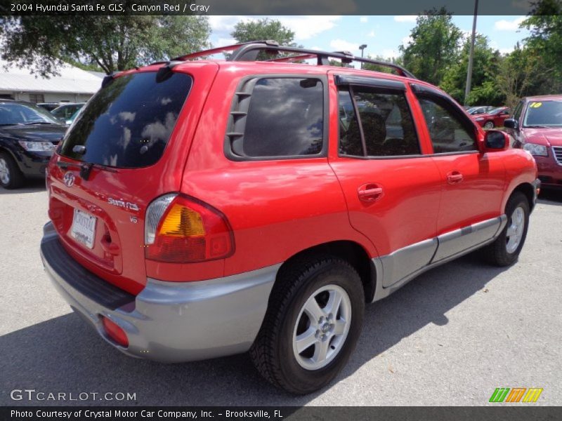Canyon Red / Gray 2004 Hyundai Santa Fe GLS