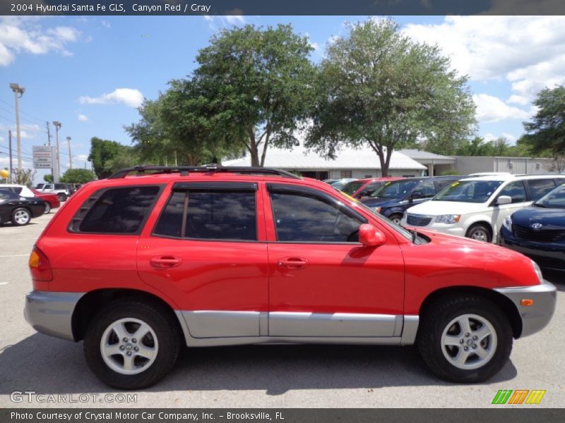 Canyon Red / Gray 2004 Hyundai Santa Fe GLS