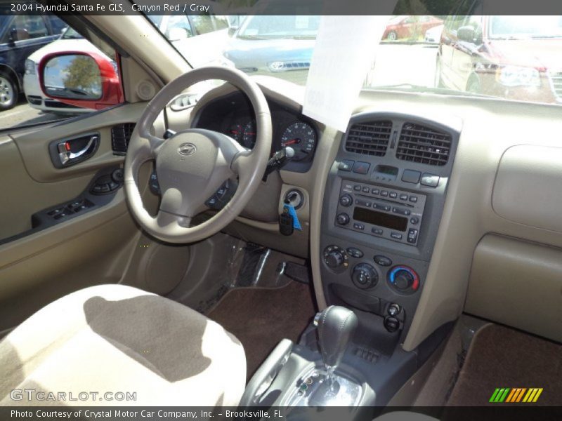 Canyon Red / Gray 2004 Hyundai Santa Fe GLS
