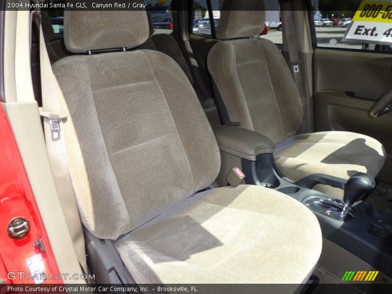Canyon Red / Gray 2004 Hyundai Santa Fe GLS