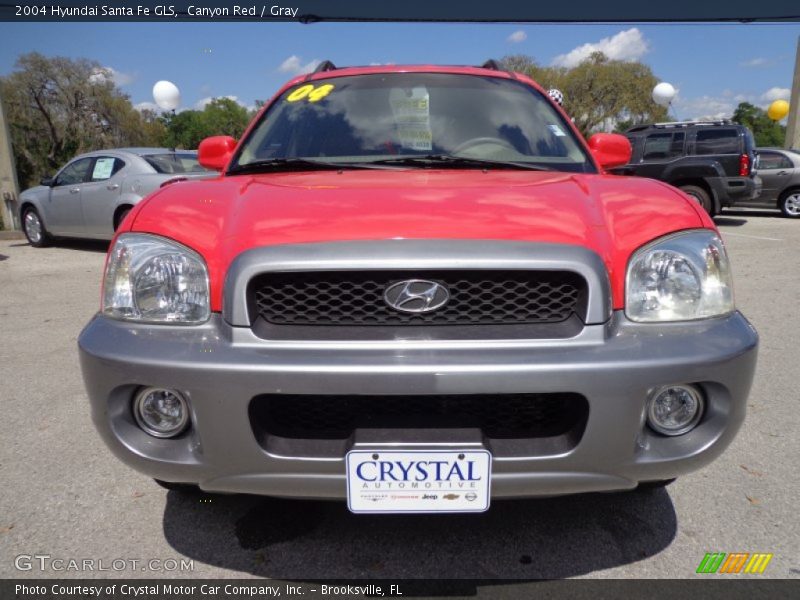 Canyon Red / Gray 2004 Hyundai Santa Fe GLS