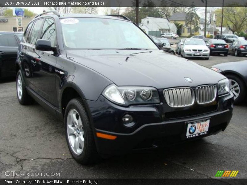 Monaco Blue Metallic / Sand Beige 2007 BMW X3 3.0si