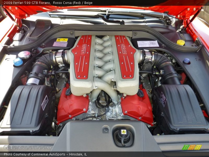  2009 599 GTB Fiorano  Engine - 6.0 Liter DOHC 48-Valve VVT V12