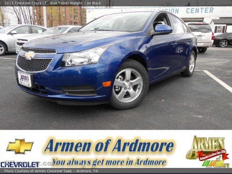 Blue Topaz Metallic / Jet Black 2013 Chevrolet Cruze LT