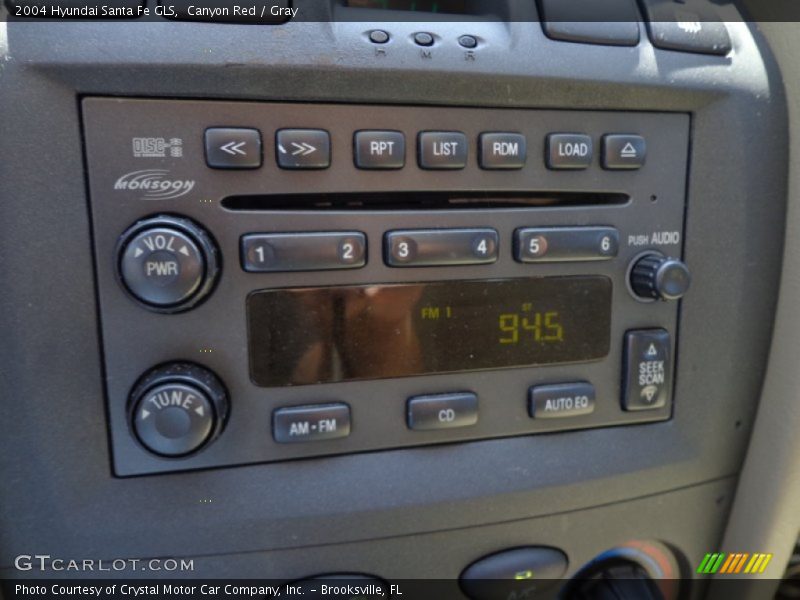 Canyon Red / Gray 2004 Hyundai Santa Fe GLS