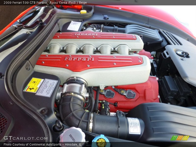  2009 599 GTB Fiorano  Engine - 6.0 Liter DOHC 48-Valve VVT V12