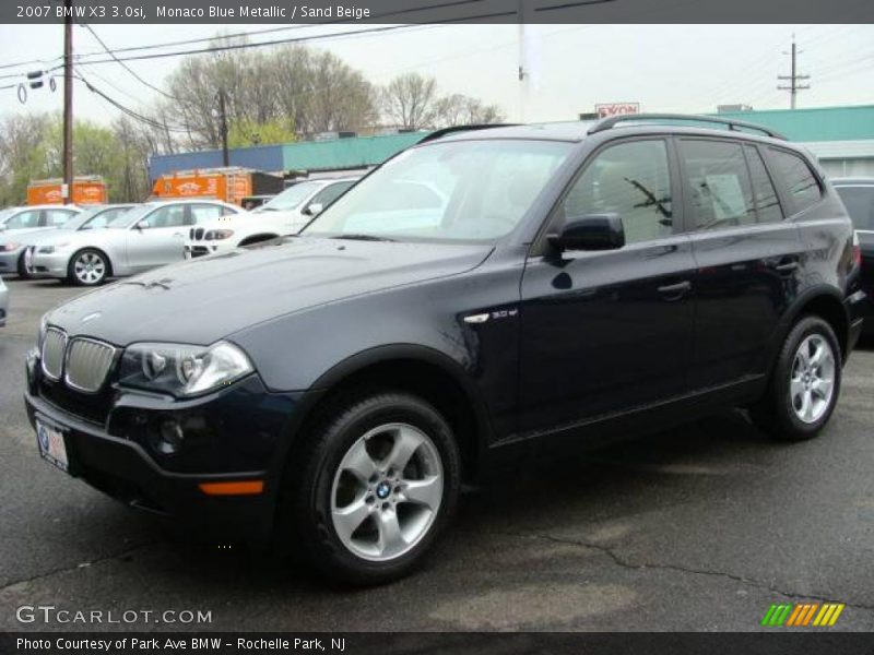 Monaco Blue Metallic / Sand Beige 2007 BMW X3 3.0si