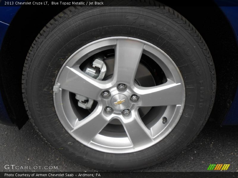 Blue Topaz Metallic / Jet Black 2013 Chevrolet Cruze LT