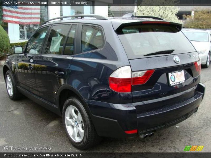 Monaco Blue Metallic / Sand Beige 2007 BMW X3 3.0si
