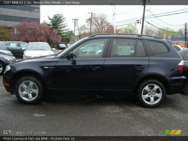 Monaco Blue Metallic / Sand Beige 2007 BMW X3 3.0si