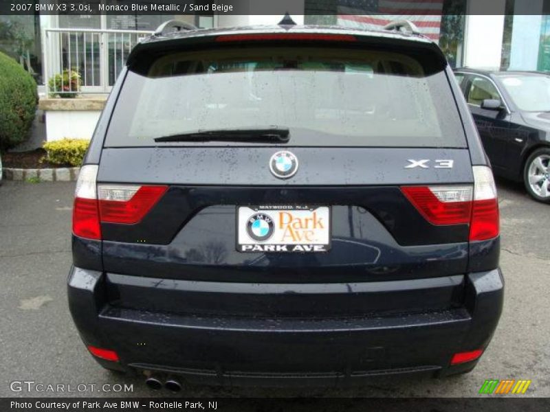 Monaco Blue Metallic / Sand Beige 2007 BMW X3 3.0si