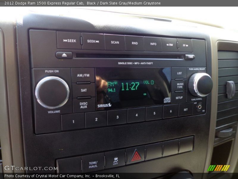 Black / Dark Slate Gray/Medium Graystone 2012 Dodge Ram 1500 Express Regular Cab