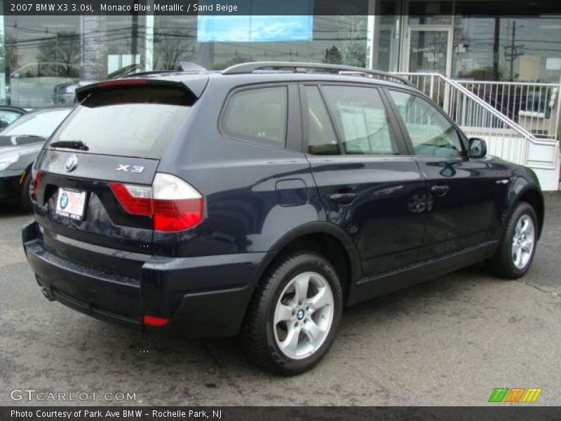 Monaco Blue Metallic / Sand Beige 2007 BMW X3 3.0si