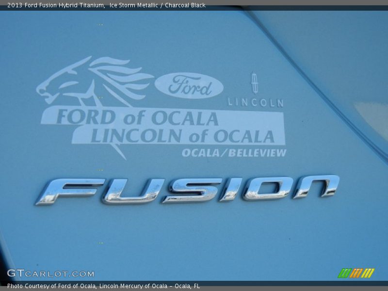 Ice Storm Metallic / Charcoal Black 2013 Ford Fusion Hybrid Titanium