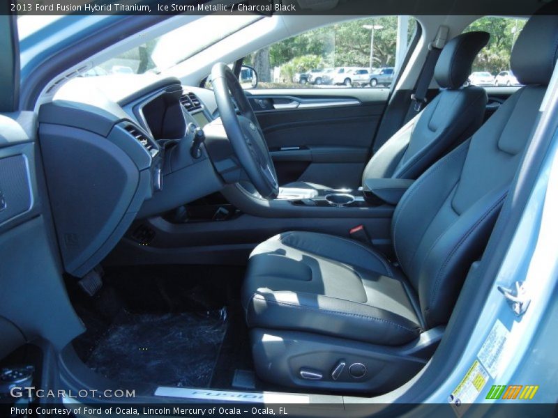 Ice Storm Metallic / Charcoal Black 2013 Ford Fusion Hybrid Titanium