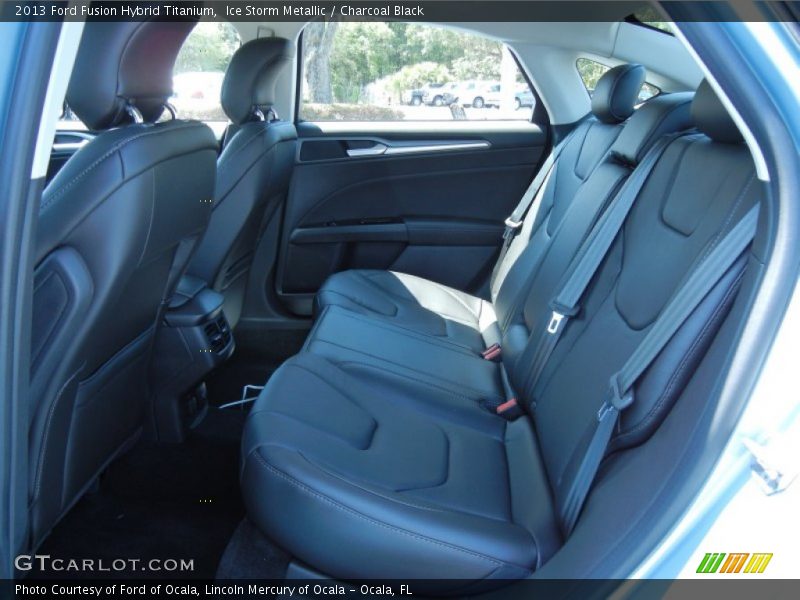 Ice Storm Metallic / Charcoal Black 2013 Ford Fusion Hybrid Titanium