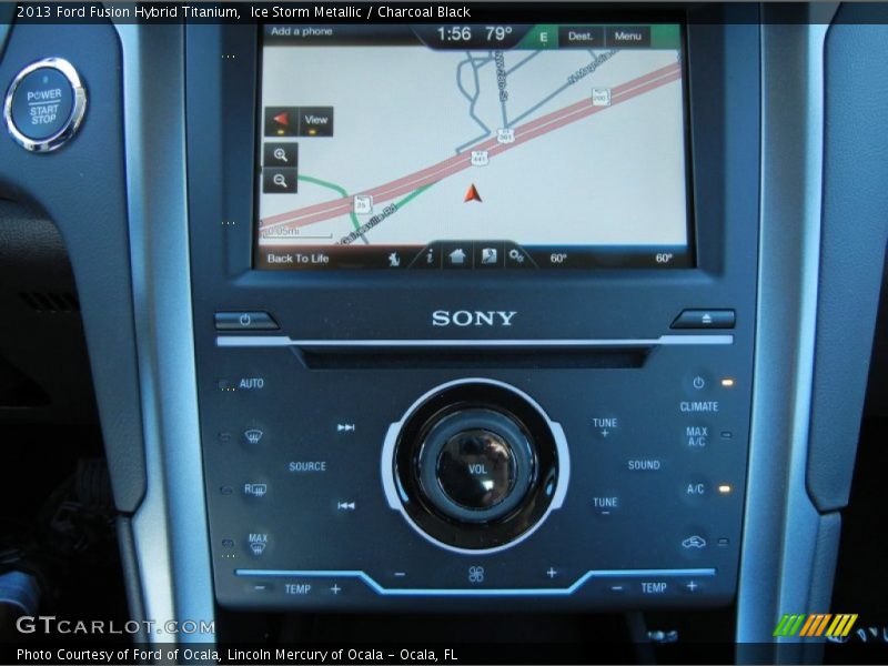 Navigation of 2013 Fusion Hybrid Titanium