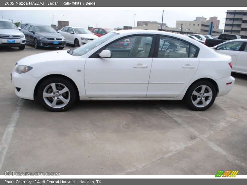Rally White / Beige 2005 Mazda MAZDA3 i Sedan